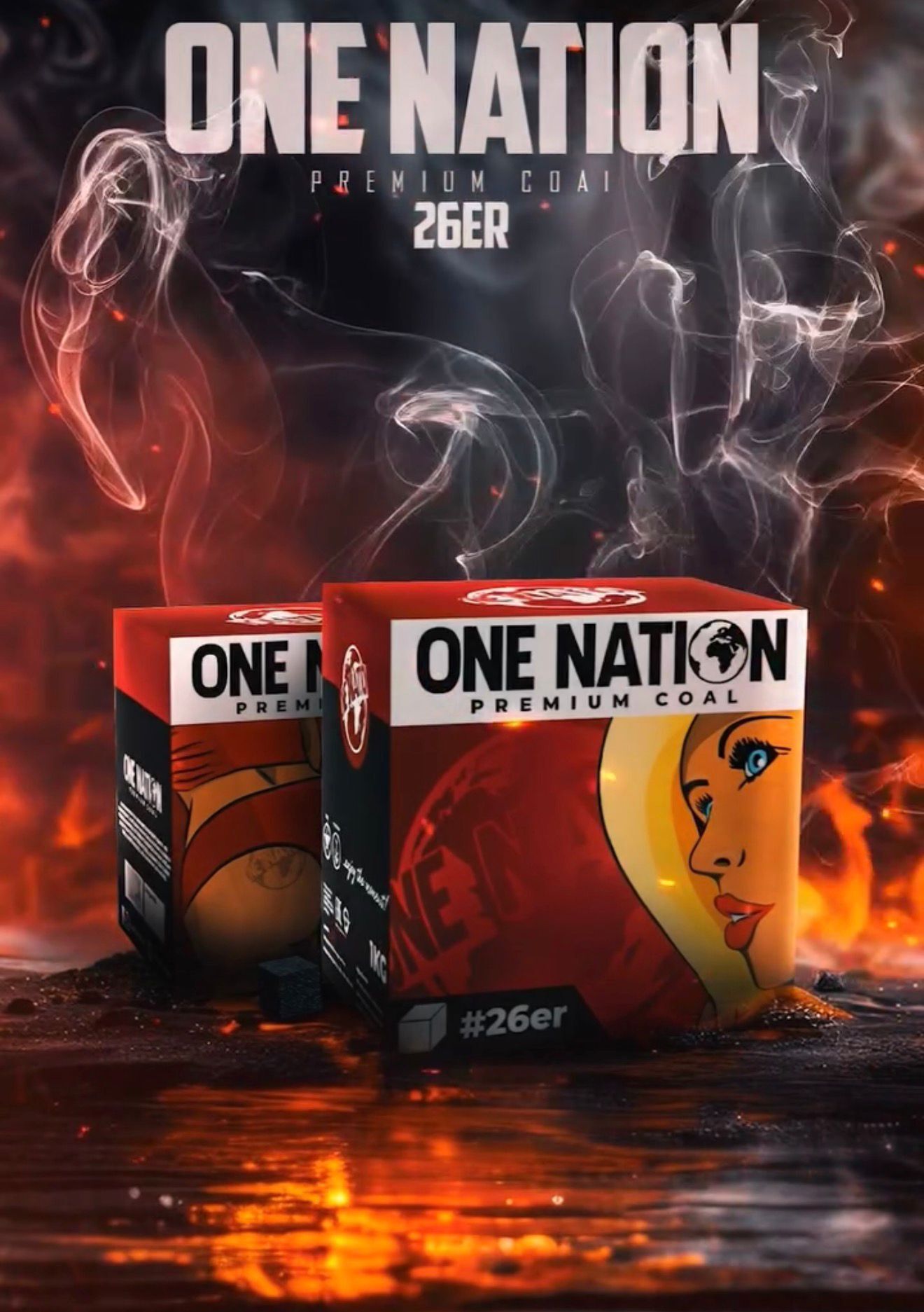 ONE NATION /26ER 1 KG NARGİLE KÖMÜRÜ