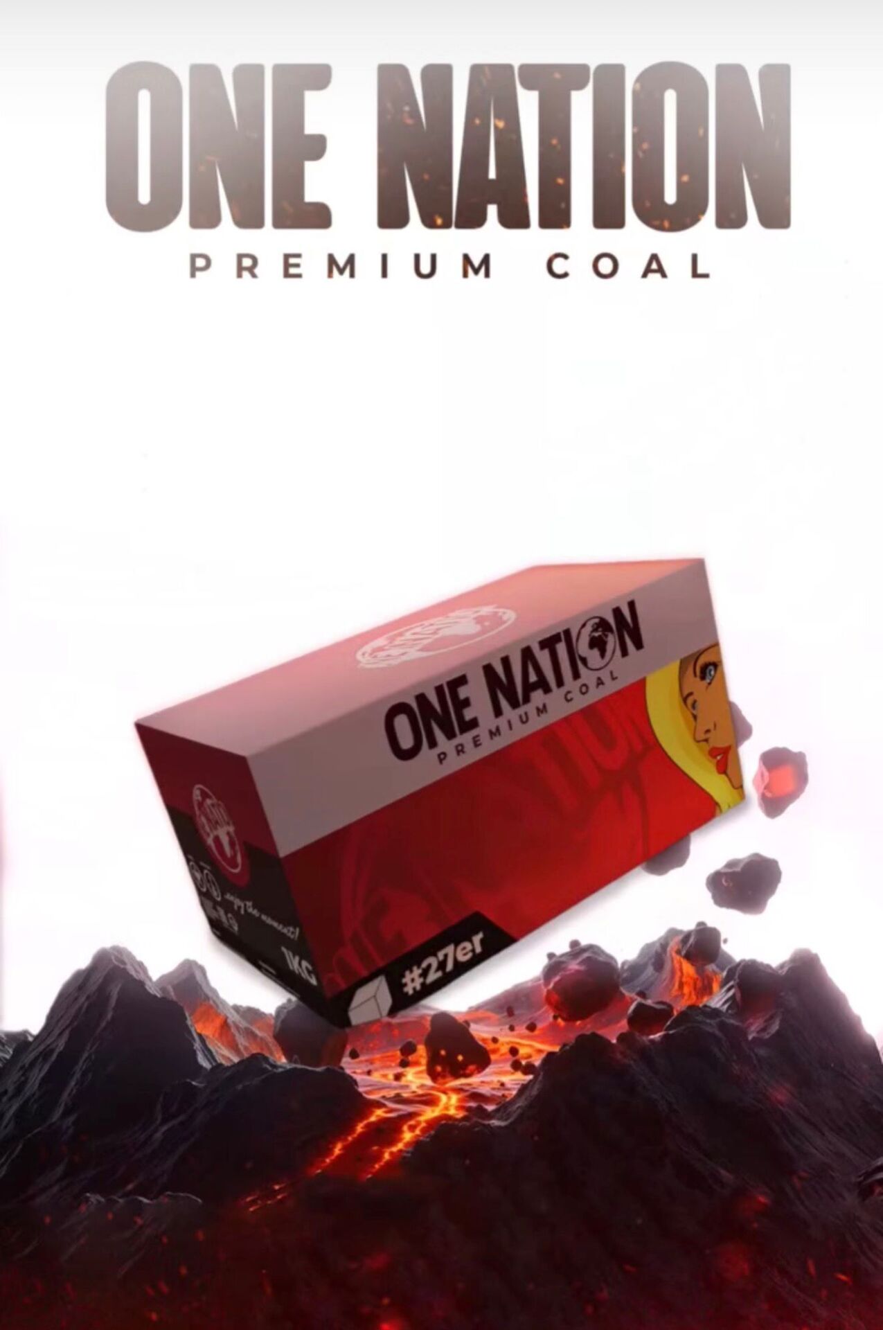 ONE NATION /27ER 1 KG NARGİLE KÖMÜRÜ
