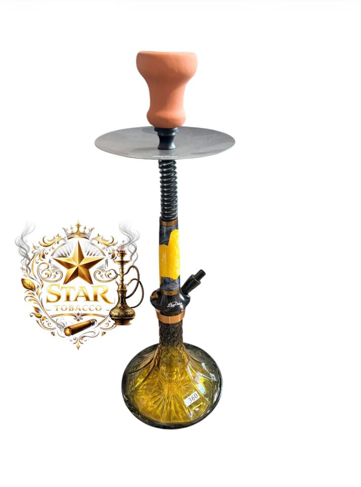 KRİSTAL SARI NARGİLE TAKIMI