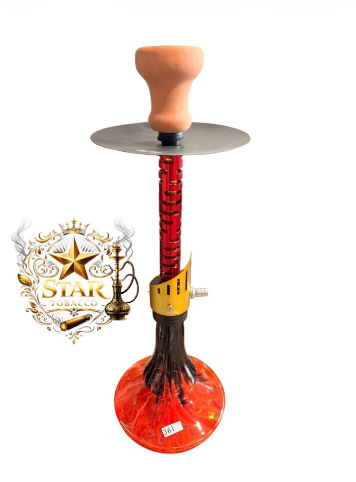 DESENLİ KIRMIZI-SİYAH NARGİLE TAKIMI