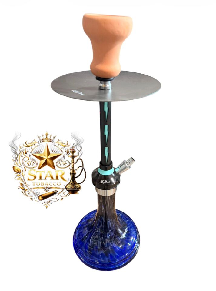 DESENLİ LACİVERT-SİYAH NARGİLE TAKIMI