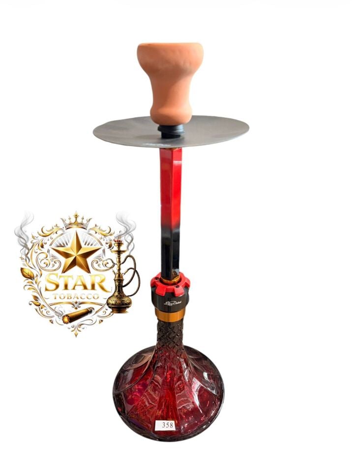 KOYU KIRMIZI-SİYAH NARGİLE TAKIMI