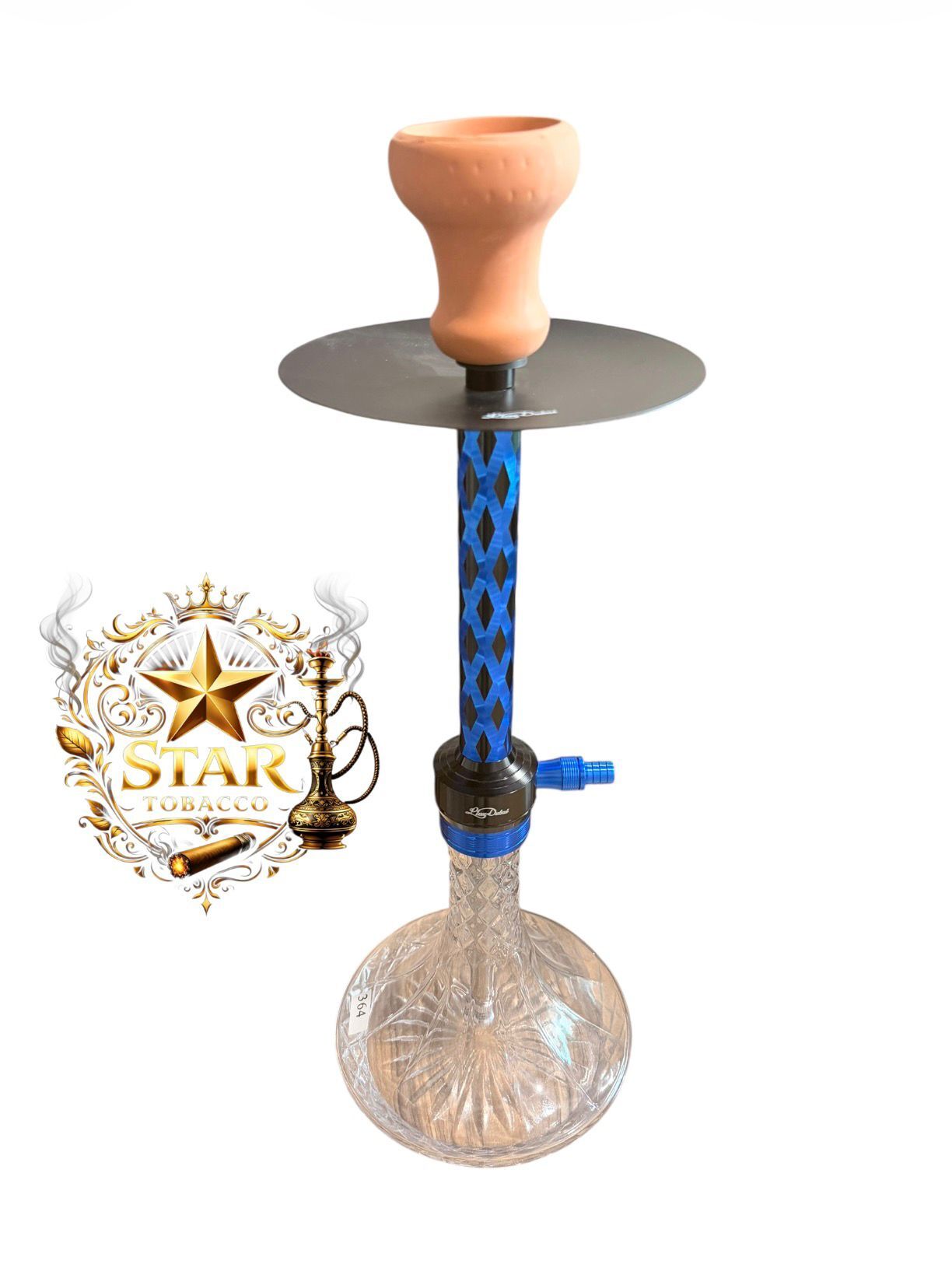 LÜX MAVİ-SİYAH NARGİLE TAKIMI