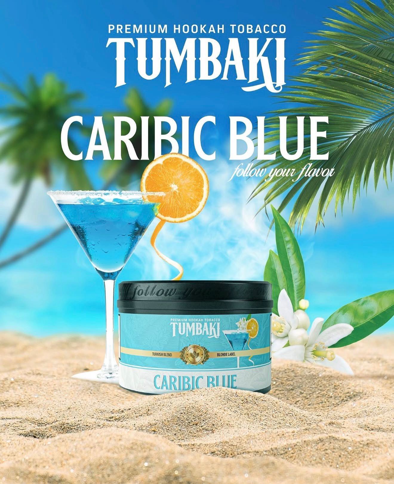 TUMBAKI CARIBIC BLUE  NARGİLE TÜTÜNÜ